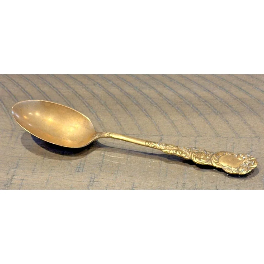 WALDO HE GOLD tone HOLMES EDWARDS RIALTO ORLEANS SPOON 7